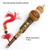 Chiński Handmade Hulusi Black Bamboo Gurda Cucurbit Flet Ethnic Musical Instrument Klucz C z Case dla Miłośników Beginner Miłośników w magazynie A45
