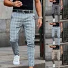 Мужские брюки умные повседневные брюки мужская одежда плед карандаш брюки мужская одежда 2021 длинные брюки мужские моды повседневные тонкие брюки H1223