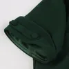 Tonval froncé col en V Wrap taille haute années 1950 Vintage vert une ligne balançoire robes femmes grande taille été élégant fête robe mi-longue Y0118