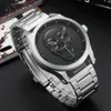 Cool Man Steampunk Skull Head Watch Men 3D Skeleton Engraved Gold Black Mexico Punk Rock Dial Clock Watches relogio masculino 20122265481