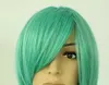 Bellissime parrucche per cosplay corte verde smeraldo. Parrucca piena