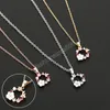 Shiny Crystal Butterfly Pendant Geometric Shell Necklace Woman's Fashion Clavicle Chain Luxury Korean Jewelry Neck Chain