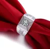 Cluster Rings Gorgeous 1Ct Micro Pave Luxury Female For Men 925 Sterling Silver