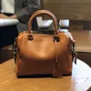 2021 Spring Nieuwe dames Boston Schoudertas Effini Tide Europe Style Fashion Head Layer Cowhide Lederen Bag Ladies Hand Bag252E