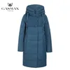 GASMAN Giacca invernale lunga con cerniera grigia Donna Cappotto caldo spesso Parka Piumino femminile Cappotto con cappuccio Abbigliamento donna Cappotto patchwork 17616 201217