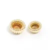 Beadsnice gold filled round Bead Cap metal with hole diy jewelry findings