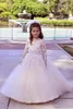 2020 Beautiful Flower Girls Dresses Jewel Sleeveless Hand Made Flowers Beads Lace A Line Prom Dresses Knee Length Kids Formal Wear