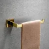 Bath Accessory Set Gold Polish Bathroom Hardware Robe Hook Towel Rail Bar Ring Tissue Paper Holder Accessories Decor