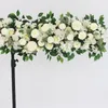 50/100 cm DIY Wedding Bloemwandarrangement Leveringen Silk Peonies Rose Artificial Row Decor Iron Arch Backdrop1