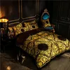 42 hiver maison textile noir 4 6 pièces ensembles de literie épais coeur ensemble de literie linge de lit housse de couette drap de lit taie d'oreiller ensemble de lit T20070265q