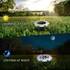 Luzes solares de AslideCor Luzes de jardim decorativas ao ar livre para o pátio do quintal Luzes de disco da paisagem 8 LED Whol White 8 Pack