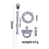 Baby Schnuller Clip + Silikon Schnuller Beißring + Silikon Perlen Armband 3 Teile/satz Kleinkinder Produkt Kleinkinder Nippel Clips Schnuller Clip M3107