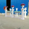 Upscale Design Wedding Decoration Square Roman Column White Color Plastic Pillars Road Cited Shooting Props 2 Pcs