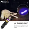 SK68UV 395NMズームミニLED UV懐中電灯紫外線365nm猫の犬の動物ペット尿検出ライトランプのAA電池のための携帯用トーチ