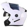 Nieuwe Motorhelm Flip Up Helmen Mannen Vrouwen Dual Vizier Dubbele Lens Motor Fietsen Motorhelm Casque Gift Handschoen Mask14787211