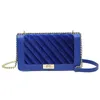 Bolsas de noite Stripe Luxo Ombro de Veludo para Mulheres Feminino Corrente Longa Metal Hasp Bolsa Trendy Quadrado Royal Blue Crossbody Bag Saco