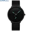 Crrju Top Brand Luxury Watches Men Stainless Steel Ultra Thin Watches Men Classic Men'sWrist Watch Relogio Masculino T200113