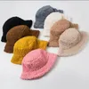 Vinter hink hatt lamm faux päls flickor varma hattar förtjockade plysch fiskare panama casual caps barn gåva 8 färger wq380wll7301000