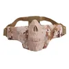 Açık Taktik Kafatası Maskesi Airsoft Atış Yüz Koruma Dişli Yarım Yüz No03-406
