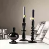 Glass Candle Holders Home Decor Vases European Decoration Accessories Candelabra Wedding Table Candlestick Stand 211222