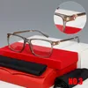 Novo design de moda óculos masculinos de temperamento de elite leve armação retangular completa lentes transparentes óculos masculinos