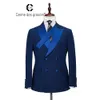 Cenne Des Graoom New Men Suit Costume Blazer Pantaloni Due pezzi Doppio petto Slim Fit Wedding Party Groom Tuxedo DG-Ai 201105