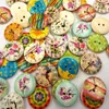 50PC Vintage bois horloge couture accessoires boutons 2 trous couture Scrapbooking artisanat accessoires pour vêtements sacs 40SP182512