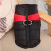 Vêtements de chien automne hiver gilet chaud gilets de chien de compagnie manteaux avec des anneaux de laisses