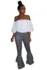 Sexy Polka Dot Black And White Ruffled Micro Flared Pants Fashion Ladies Pant Summer New Pants