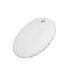 Blank White Sublimation Ceramic pendant Creative Christmas ornaments Heat transfer Printing DIY ceramic ornament heart round Christmas decor