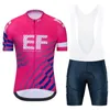 Men EF Education First Team Summer Cycling Jersey Suit Suit Short Sleeve Tops Pib Shorts Set MTB Bike Clothing Bicycle Usiformes 0301028815687