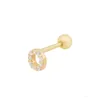 O-type Diamond Piercing Cartilage Stud Earrings For Women Birthday Party Gifts Jewelry Accessories