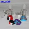 Курение стеклянного бонга кальяна Ashcatchers 14 мм 18 -мм бабботер Glas Bubbler ловец 45 90 градусов Ashcatcher Water Tipes