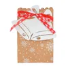 Weihnachtsdekorationen 12pcs Snowflake Kraftpapier Taschen Geschenkbonbons -Kekse Packen Weihnachtsjahr Noel Navidad Party Gef￤lligkeiten Bag1