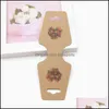 Greeting Cards Event & Party Supplies Festive Home Garden 50Pcs 12X4.5Cm Kraft Paper Packing For Necklace Bracelets Bangle Hairband Jewelry