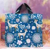 Sac en plastique avec poignée, 50 pièces, sac cadeau mignon de dessin animé de fleur, grand tissu de Shopping, emballage cadeau de fête, sacs 4740692