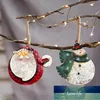 Schneemann Weihnachtsmann Engel Ornamente hängende Anhänger Eisen Handwerk Weihnachtsdekoration