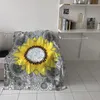 Sunflower And Mandala Pattern Throw Blanket Warm Microfiber Bedroom Sofa Supplies Blankets For Beds