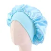 Cappello da sonno notturno in raso elastico Bambini Bambini Cura dei capelli Copricapo Copricapo Cuffie da doccia a fascia larga per la caduta dei capelli