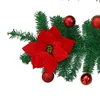 Dekorativa Blommor Kransar Ly 9ft Jul Garland Xmas Imperial Pine Fireplace Wreath Ornaments med / utan LED-lampor1