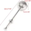 200 pz 18 cm Cucchiaio In Acciaio Inox A Forma di Sfera A Scomparsa Chiusura In Metallo Spezie Colino Da Tè Infusore Filtro Squee LX4329