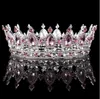 Vintage Baroque Queen King Bride Tiara Crown For Women Headdress Prom Bridal Wedding Tiaras and Crowns Bride Hair Jewelry Accessor313N