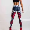 Sexy Butterflies Pattern Digital Printing Push Up Leggings For Ladies Black Elastic ce Fitness High Waist 211215