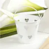 70pcs out heart in Heart Tin Pails 미니 Pails 호의 미니 버킷 사탕 상자 생일 패키지 호의 이벤트 기념일 테이블 Decor