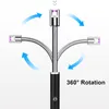 Accendini ricaricabili USB con rotazione a 360 Accendini elettronici da cucina lunghi Accendino elettrico antivento al plasma ARC VT6925530