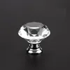 30mm Diamant Crystal Dörrknoppar Glaslådor Knappar Köksskåp Möbler Handtag Knapp Skruvhandtag och Pulls Home Hardware EEF4787