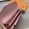 009 Fashion Single Zipper Women Leather Wallet Lady Lady Long Purse With Orange Box Card Qwery