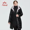 Astrid Autunno Inverno Donna cappotto donna caldo lungo parka moda giacca sottile con cappuccio Abbigliamento femminile di alta qualità 1955 201210