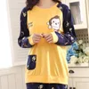 Mulheres Plus Size M-5XL Pijama Set Algodão Outono Inverno Manga Longa Dos Desenhos Animados Macaco Animal Pijamas Pijamas Nightwear Roupas Casa 201217