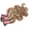 Nami Brown and Blonde 하이라이트 컬러 Ombre Human Hair Bundles with Closure 정면 피아노 색상 8 613 Straight Body Wave Hair Exte7527002